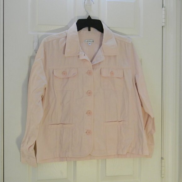 croft & barrow Jackets & Blazers - Croft & Barrow Pink Denim Jacket Sz Petite Med
